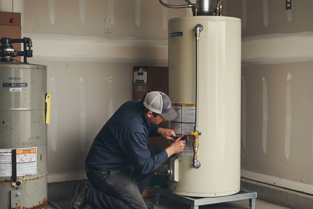 Water heater and shutoff valve replacement in New Bloomfield